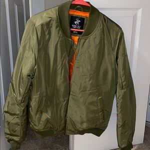 Green bomber jacket